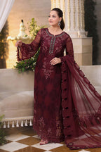 MARIA B CHIFFON MPC-26-108-Burgundy