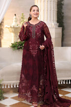MARIA B CHIFFON MPC-26-108-Burgundy