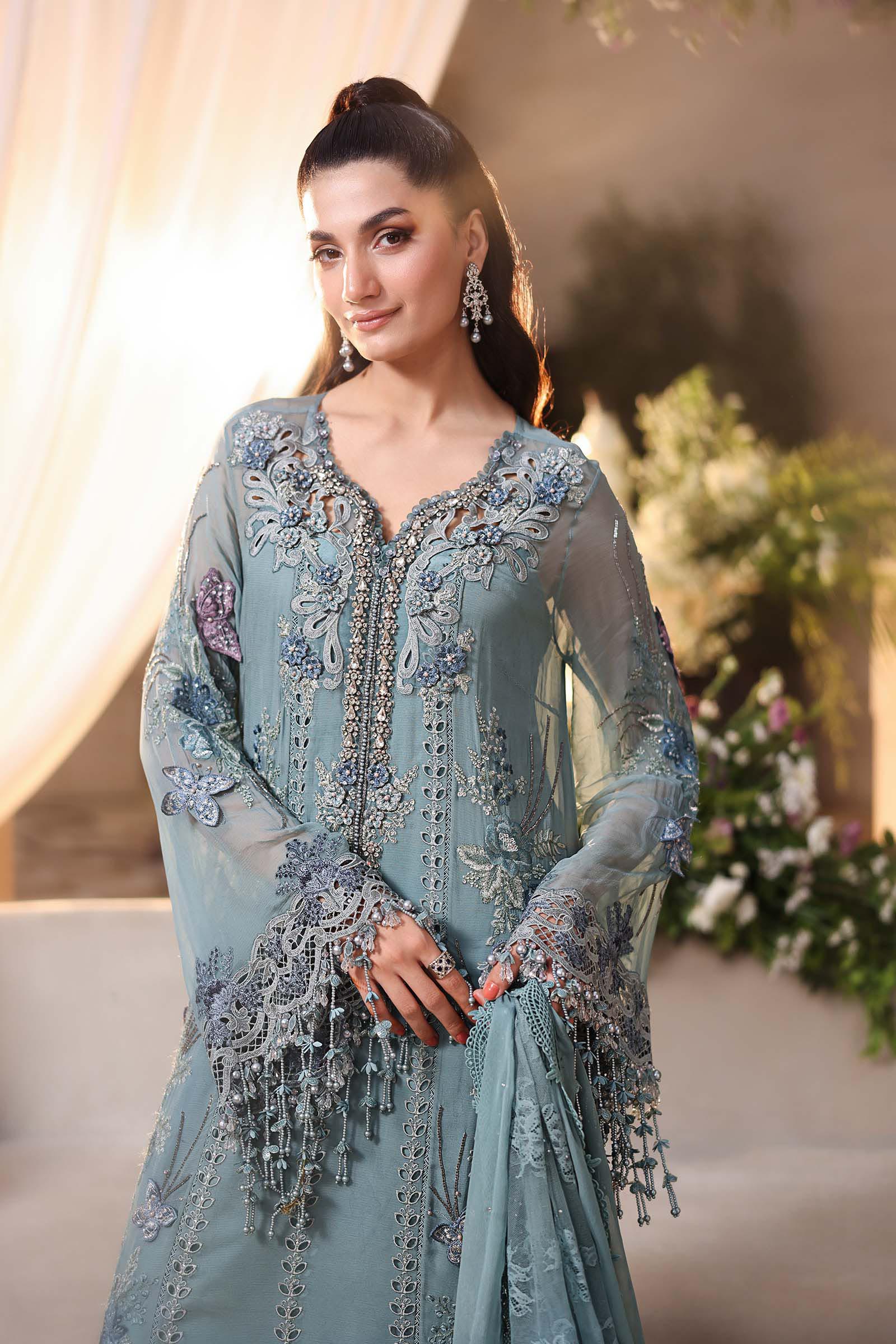 MARIA B CHIFFON MPC-26-106-Slate Blue