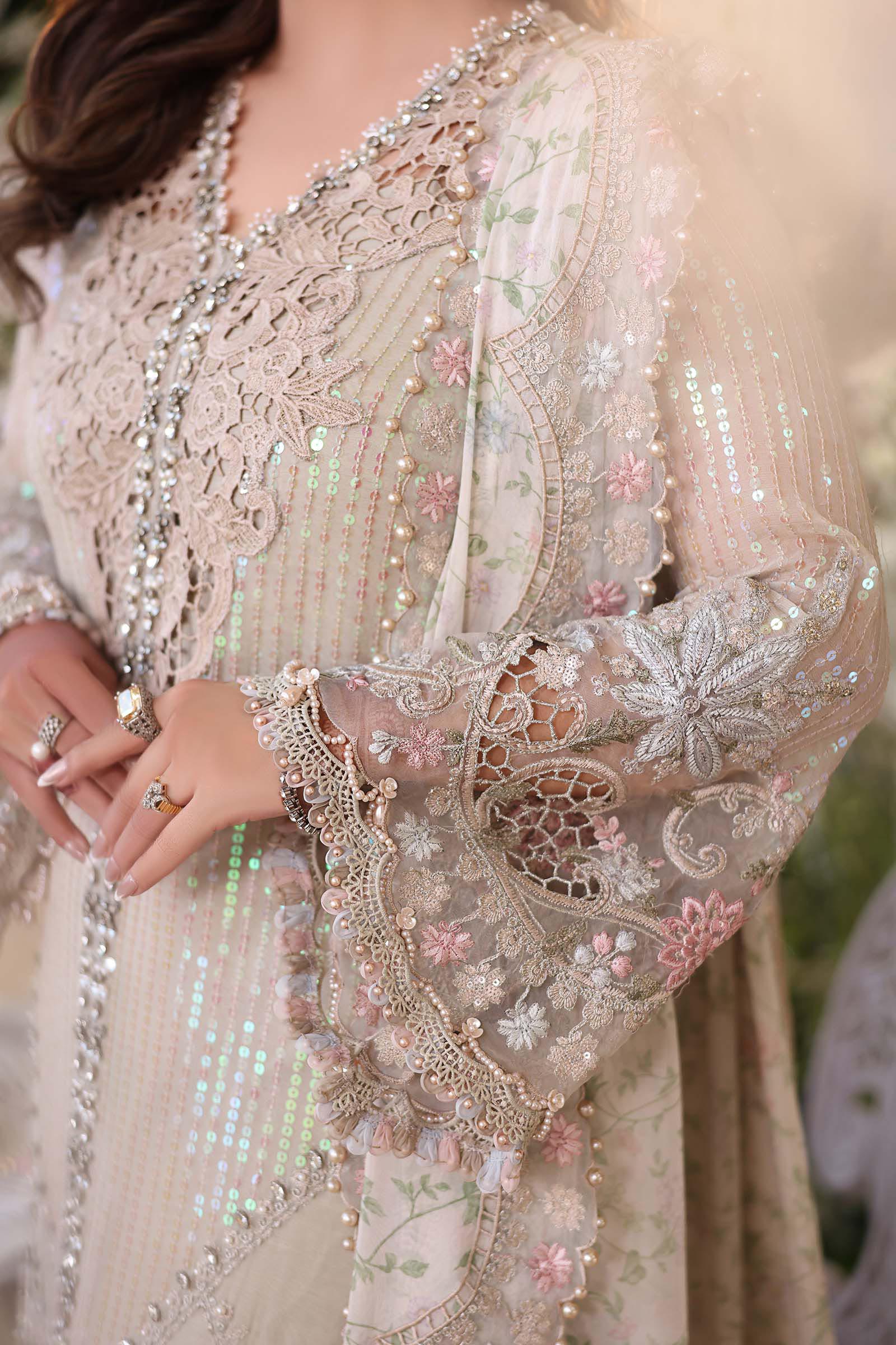 MARIA B CHIFFON MPC-26-107-Ivory Beige