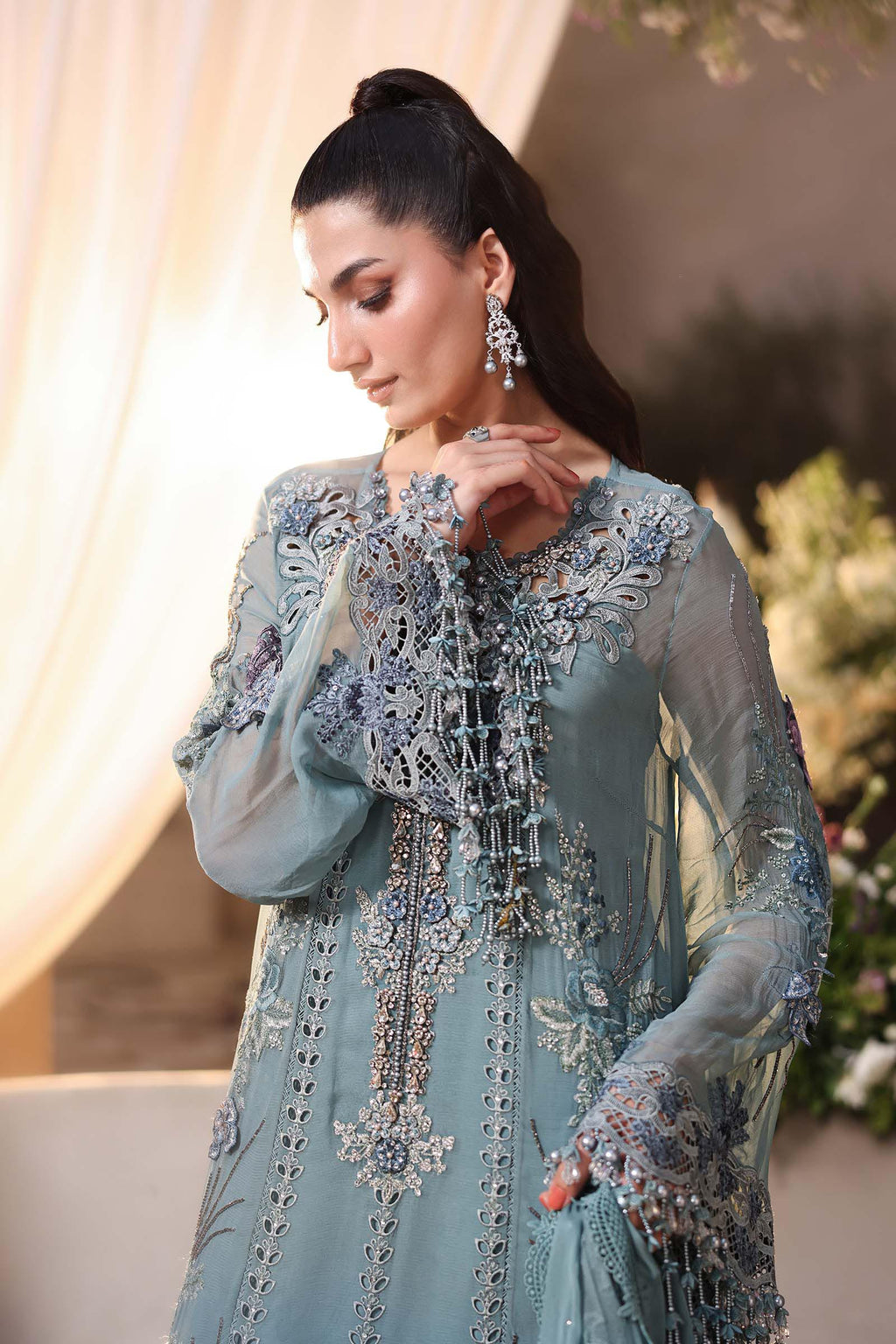 MARIA B CHIFFON MPC-26-106-Slate Blue