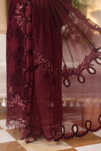MARIA B CHIFFON MPC-26-108-Burgundy