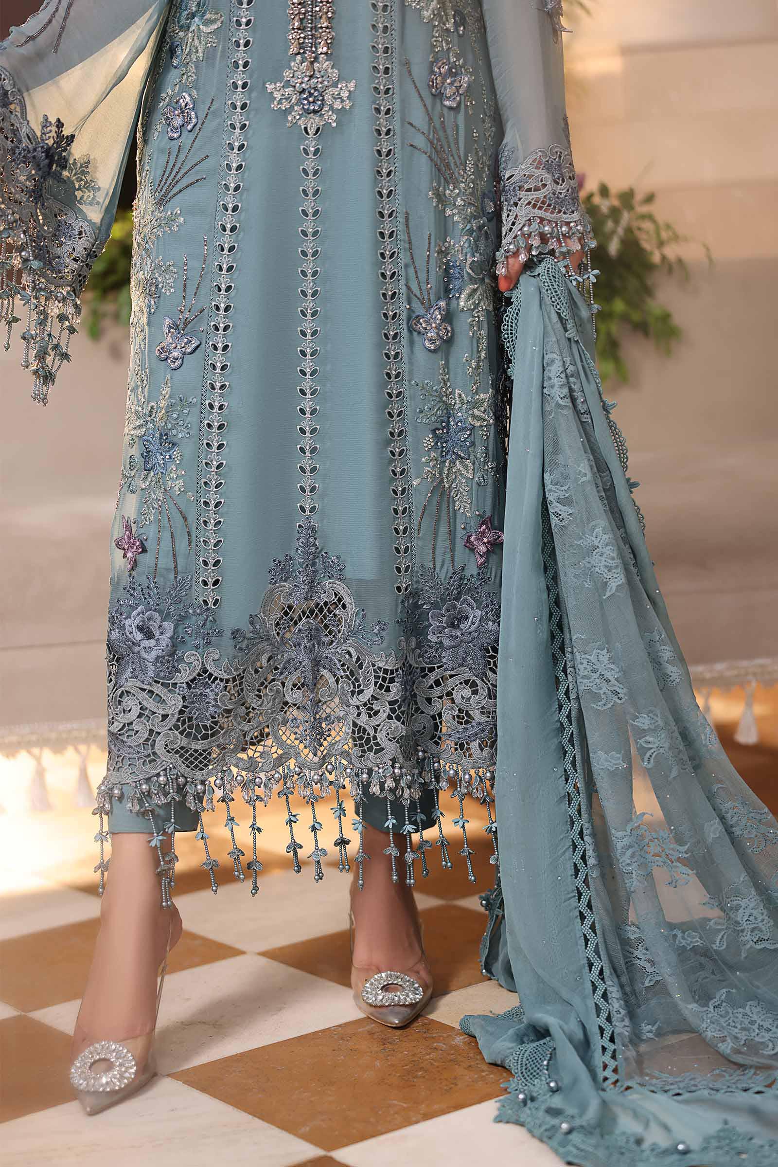 MARIA B CHIFFON MPC-26-106-Slate Blue